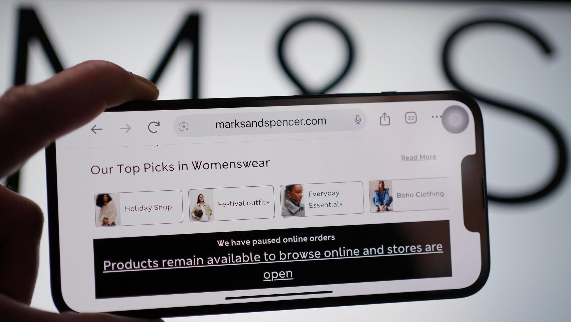M&S 'working hard' to restore online orders for Irish customers following hack