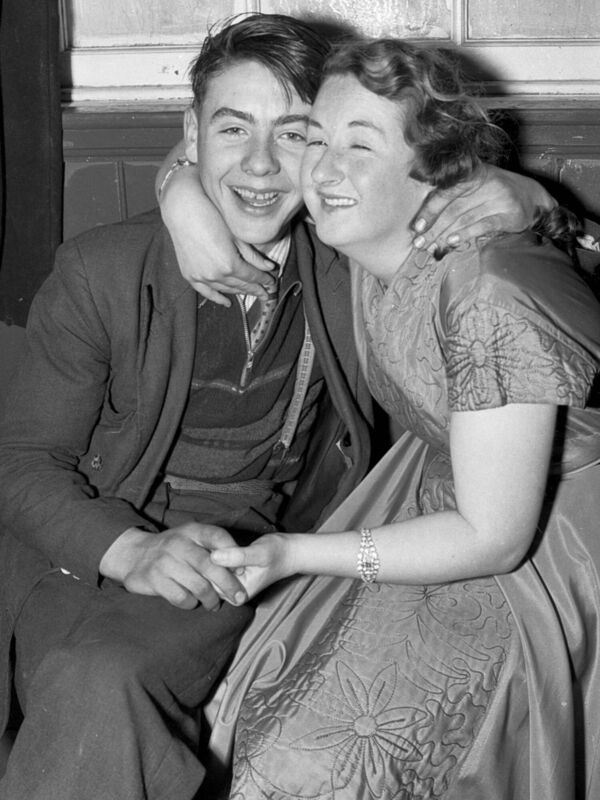 A happy-looking couple at a dance. 