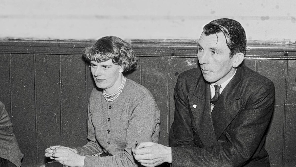 A woman and man at a dance in Asdee in 1957.