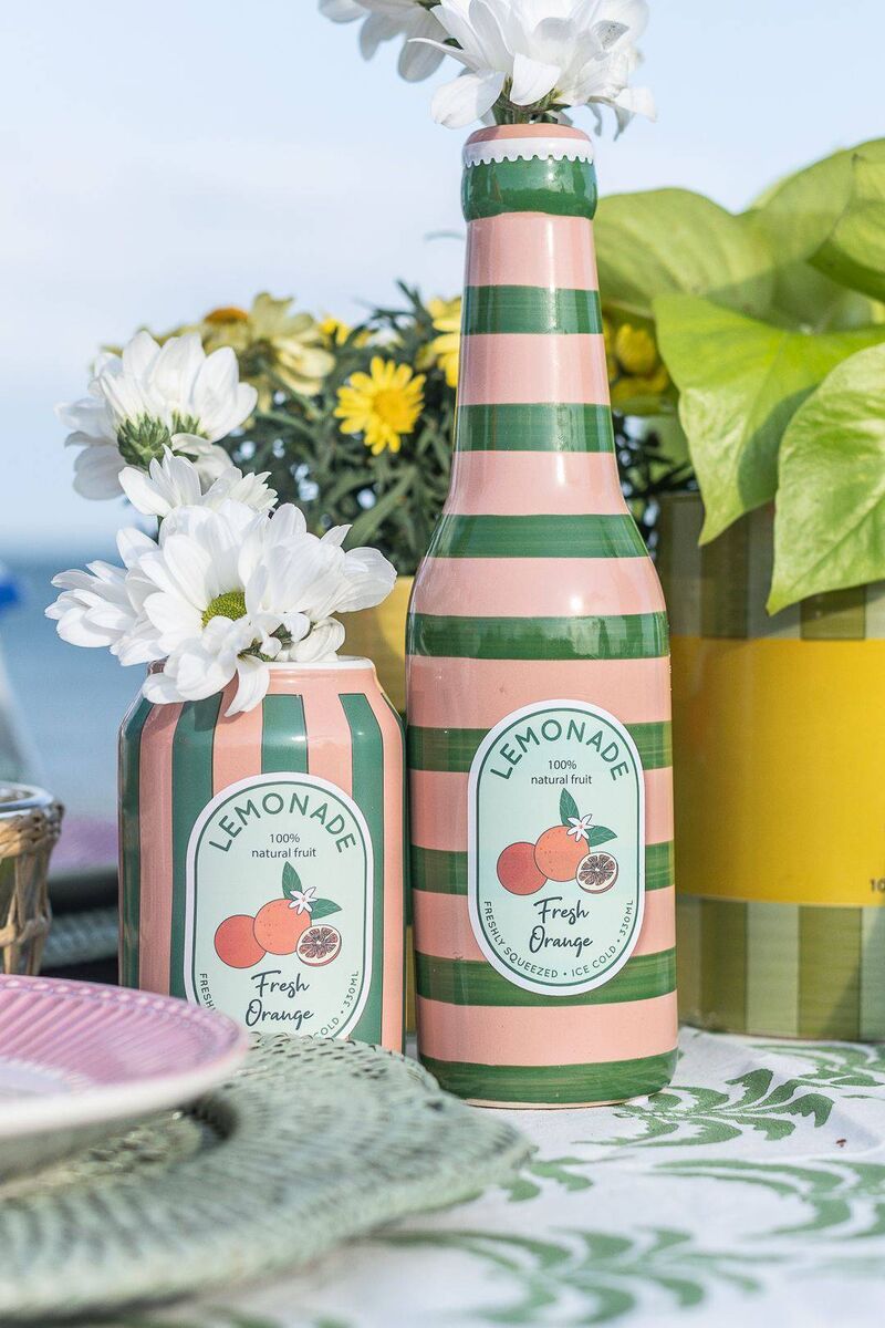 Laura's love of tablescaping with vintage tomato, olive and drinks cans and bottles has become a range of ceramic vases, planters and cutlery holders; from €9.50. Laura's love of tablescaping with vintage tomato, olive and drinks cans and bottles has become a range of ceramic vases, planters and cutlery holders; from €9.50.