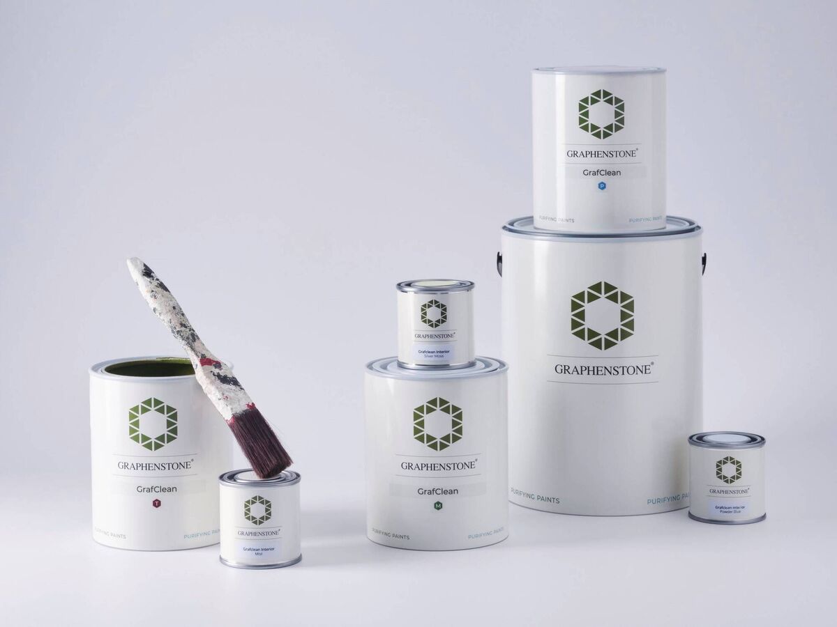 Graphenstone is one of a clutch of natural paint suppliers. Colour palettes may be confined but the health benefits and environmental credentials are worth considering. Grafclean Premium Emulsion, certified for moisture control in concrete surface protection systems (EN 1504-2) €51 for 4l.