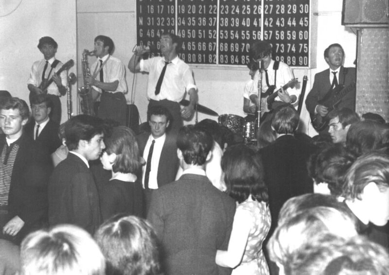 Rory Gallagher, second from right, on stage with the Fontana showband in the 32 Club in London in 1965. Picture courtesy of the Gallagher family
