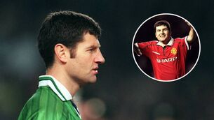 <p>Daniel Spillane presented himself to gardaí as the former Republic of Ireland and Manchester United player Denis Irwin (pictured). Pictures: Inpho Photography</p>