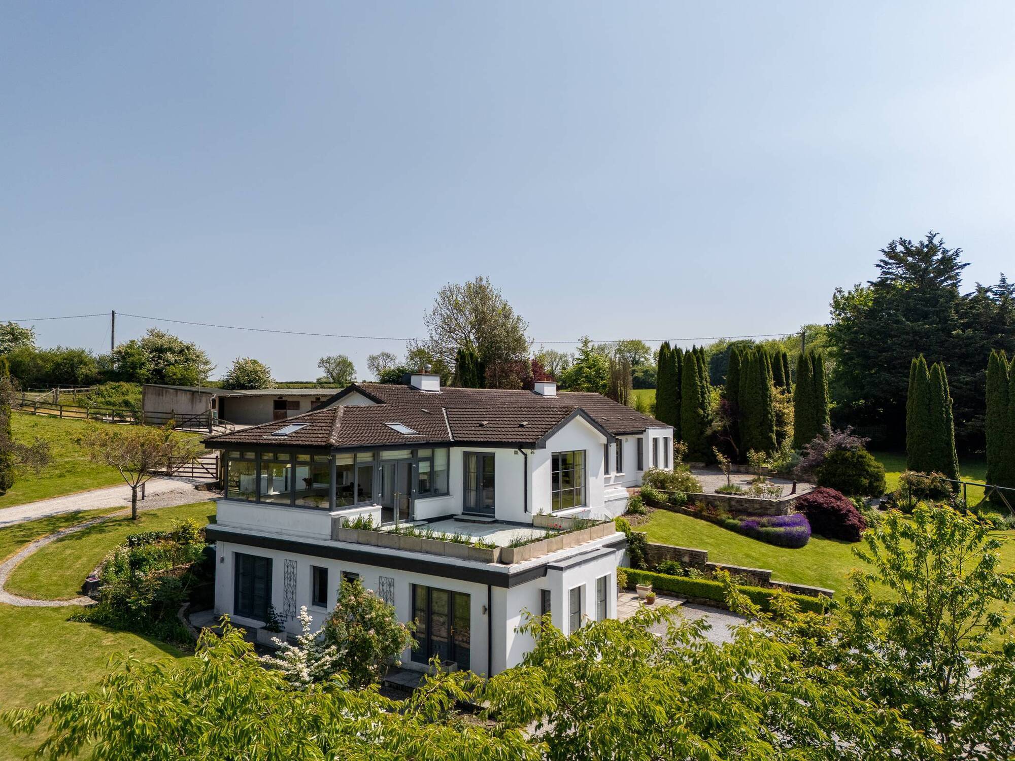 Landscaped grounds at lovely Ledbury in Conna