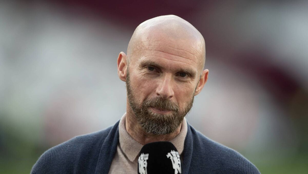 PRESENTING: MUTV Presenter Luke Chadwick is seen prior to the Premier League match between West Ham United and Manchester United at London Stadium. Pic: Visionhaus/Getty Images