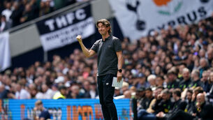 <p>Thomas Frank has replaced Ange Postecoglou at Tottenham. Pic: John Walton/PA</p>