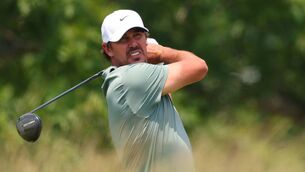 <p>GRINDING HARD: Brooks Koepka of the United States plays a shot from the fourth tee during the first round of the 125th U.S. OPEN at Oakmont Country Club on June 12, 2025 in Oakmont, Pennsylvania. Pic: Gregory Shamus/Getty Images)</p>