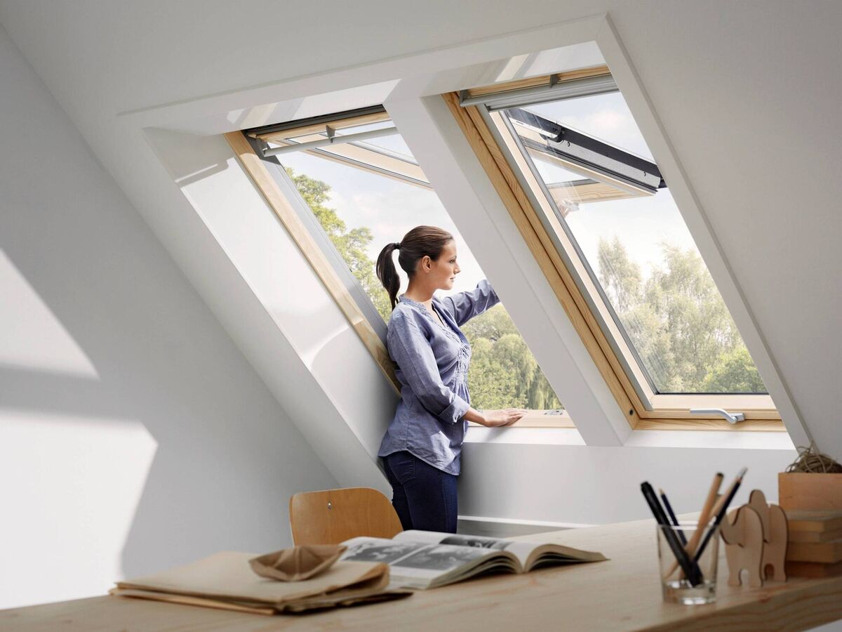 Piercing the roof for a retrofitted roof light or opening window is a serious and potentially expensive business. Engage a specialist, certified installer. Top-hung safe 3-GPL roof window by Velux from €798, Roofwindows.veluxshop.ie.