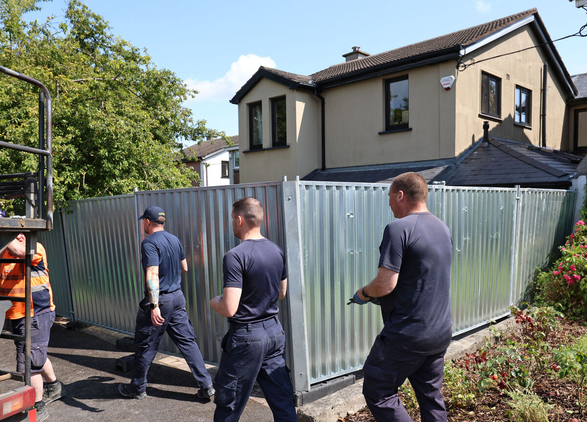 Gardaí at a house on Monastery Walk, Clondalkin, on Friday morning. Picture Colin Keegan/ Collins Gardaí at a house on Monastery Walk, Clondalkin, on Friday morning. Picture Colin Keegan/ Collins