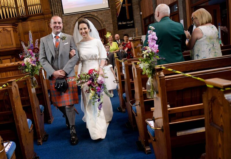James and Ruth McIlroy: "The funny thing was that when we went to our wedding venue on our wedding day, it was the first time either James or myself had ever seen it! But it was fabulous."
