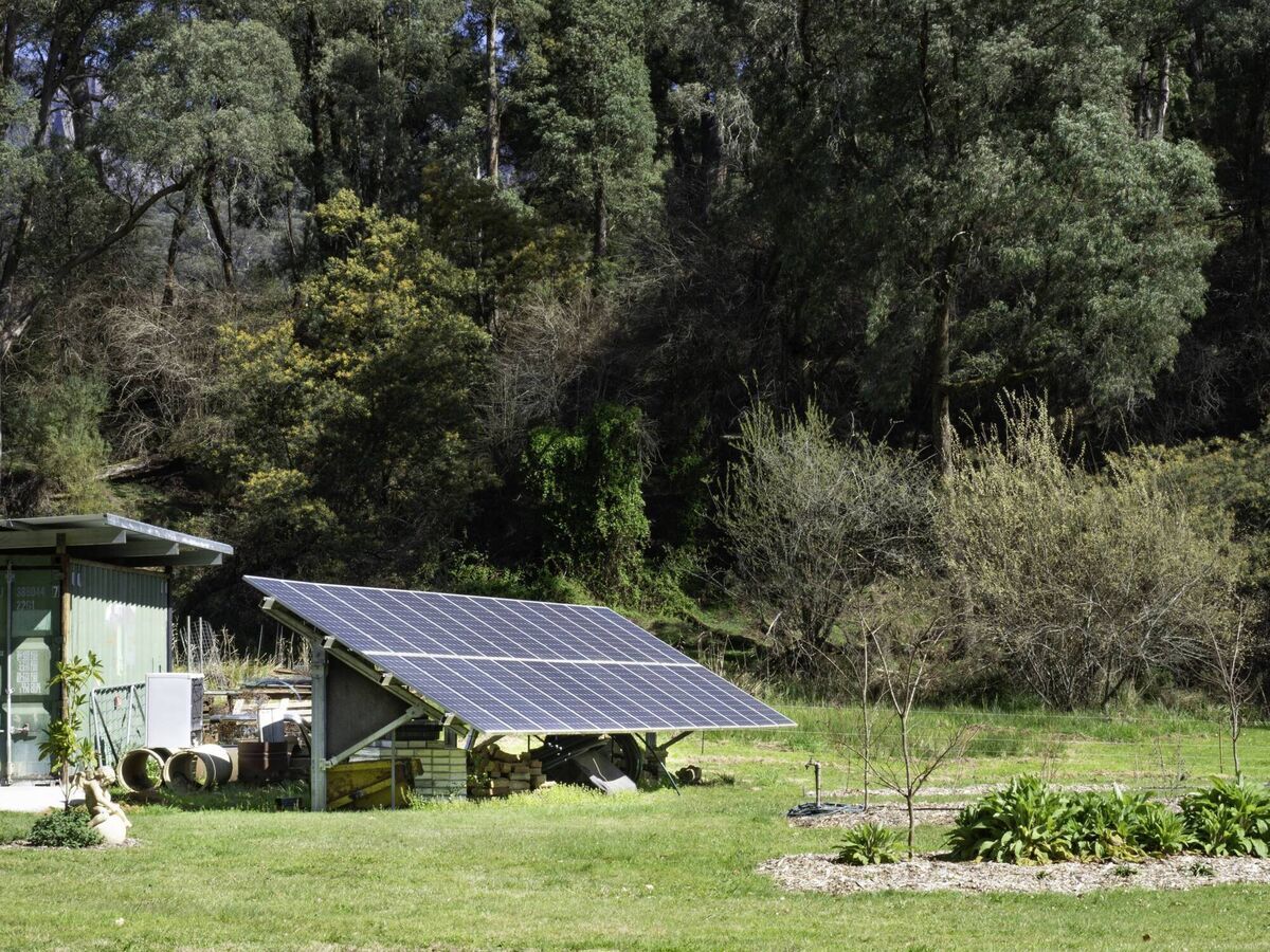 Ground-mounted arrays are ideal if you have a good site, and enough outdoor space left after installation. File picture