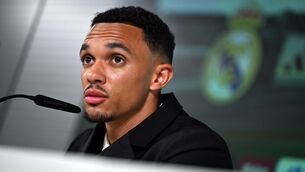 <p>Trent Alexander-Arnold, who insists everyone is “starting from scratch” as they try to take on board new Real Madrid head coach Xabi Alonso’s methods. Pic: Borja Hojas/PA Wire.</p>