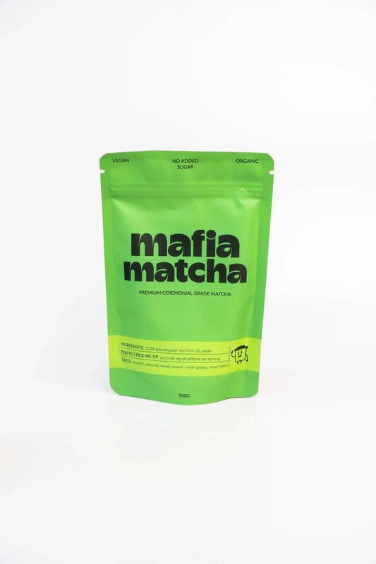 Ceremonial Grade Matcha, 100g pouch, €45, from Mafia Matcha Ceremonial Grade Matcha, 100g pouch, €45, from Mafia Matcha