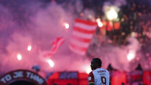 <p>Fans of Red Star Belgrade make their presence felt. The Serbian side, European Cup winners in 1991, begin next season in the second qualifying round. Pic: Srdjan Stevanovic/Getty Images</p>