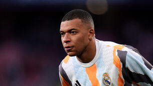 <p>Kylian Mbappe will continue his recovery back at Real Madrid’s team base. Pic: John Walton/PA</p>
