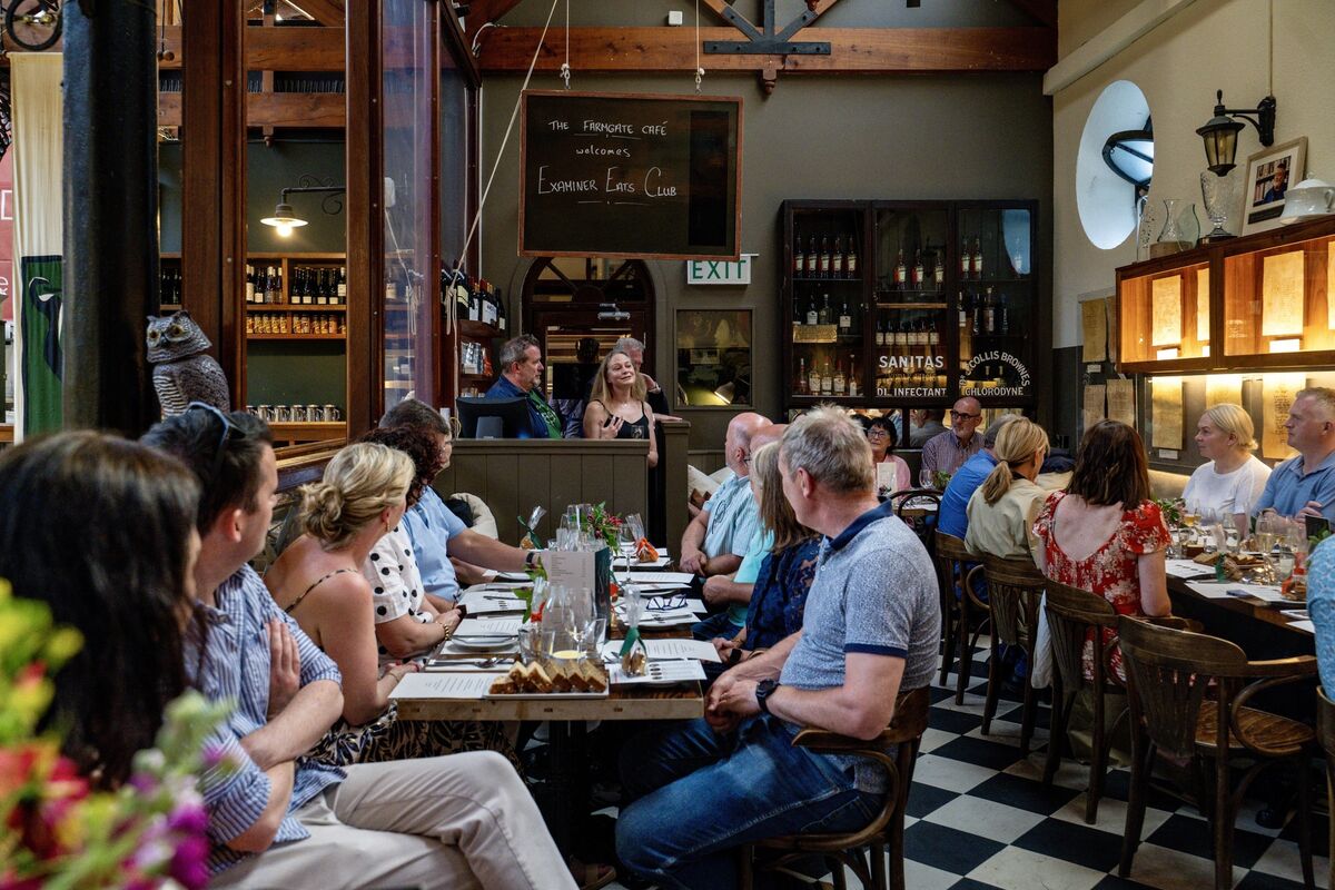 Irish Examiner food editor, Jillian Bolger officially welcomes the guests to the event in the Farmgate Café. Picture: Chani Anderson Irish Examiner food editor, Jillian Bolger officially welcomes the guests to the event in the Farmgate Café. Picture: Chani Anderson