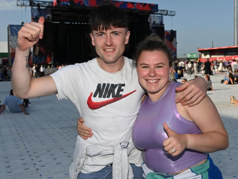 Tony Maher and Dagmara Rapela, Waterford, before the Snow Patrol concert.