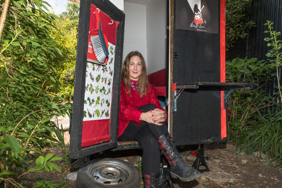Áine Duffy: 'I hope the Duffbox can give people hope. It can even be used as a retreat, where people can go away somewhere quiet and focus on writing.' Picture: David Creedon