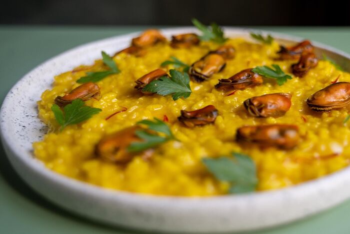 Mussel and saffron risotto