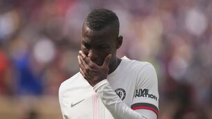 <p>SORRY MISS, JACKSON: Chelsea’s Nicolas Jackson leaves the pitch after a red card during the Club World Cup Group D soccer match between Flamengo and Chelsea in Philadelphia, Friday, June 20, 2025. (AP Photo/Chris Szagola)</p>