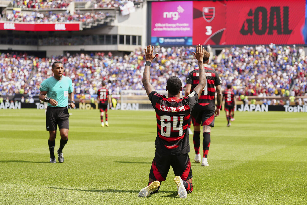 BUYING IN: Flamengo's Wallace Yan celebrates after scoring during the Club World Cup Group D soccer match between Flamengo and Chelsea in Philadelphia, Friday, June 20, 2025. (AP Photo/Derik Hamilton)