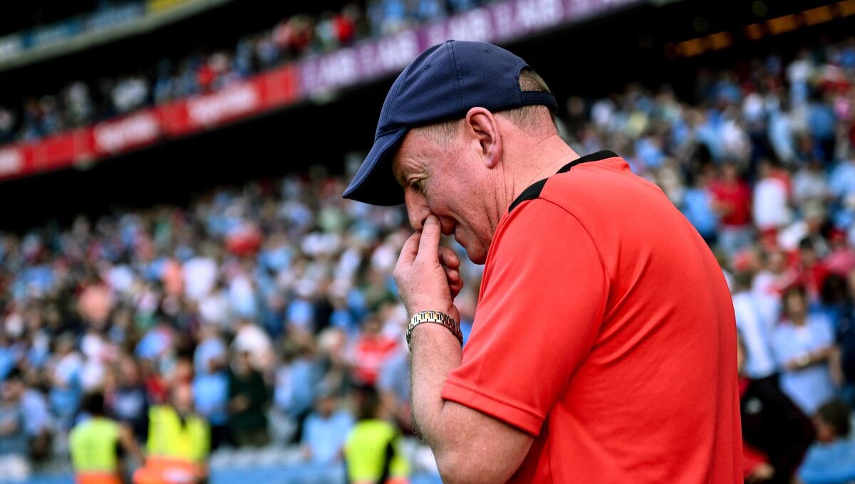 Cork manager John Cleary after his side's defeat. Photo by Ramsey Cardy/Sportsfile