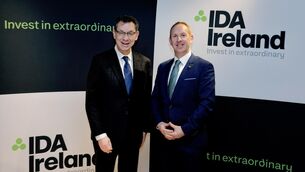 <p>Pfizer chief Albert Bourla and IDA boss Michael Lohan. Mr Bourla wants European companies to raise their investment in pharmaceutical R&D. Picture: Maxwells </p> <p>Pfizer chief Albert Bourla and IDA boss Michael Lohan. Mr Bourla wants European companies to raise their investment in pharmaceutical R&D. Picture: Maxwells </p>