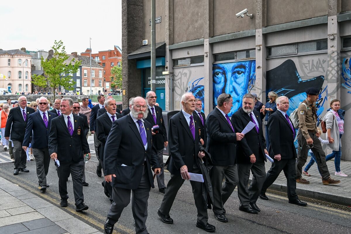People from parishes across the city and county took part in the 2025 Cork Eucharistic Procession, which made its way from the North Cathedral through the historic streets of Cork to the Grand Parade, where Mass was celebrated in the open air. Picture: Chani Anderson People from parishes across the city and county took part in the 2025 Cork Eucharistic Procession, which made its way from the North Cathedral through the historic streets of Cork to the Grand Parade, where Mass was celebrated in the open air. Picture: Chani Anderson
