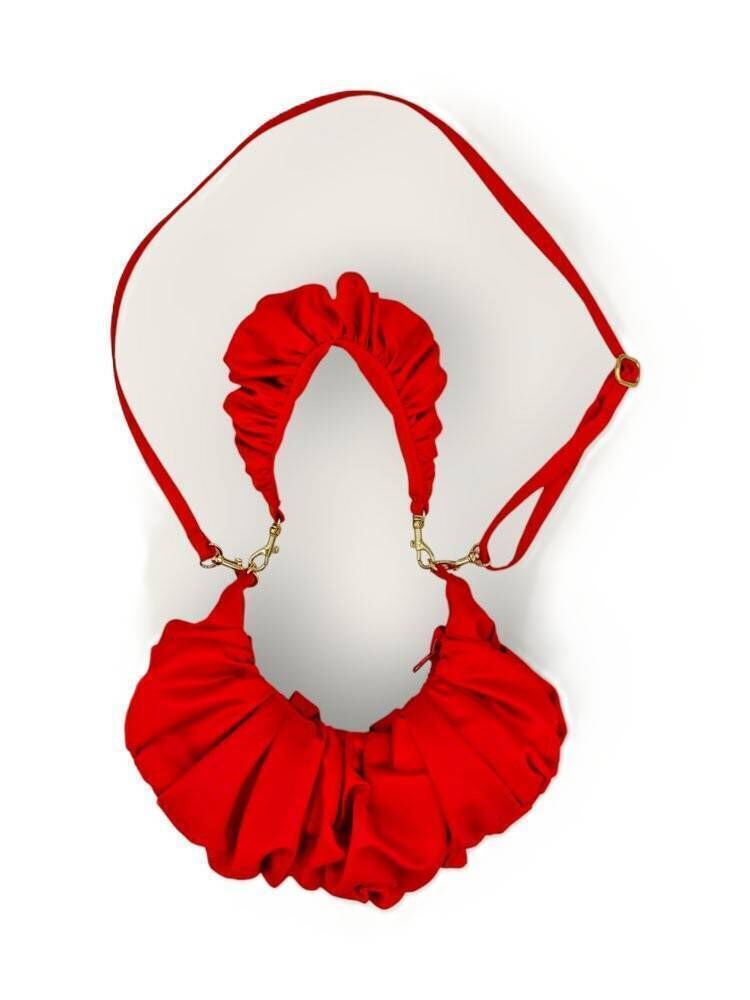 Ruche Clutch Scarlet Satin, August Night, €245 Ruche Clutch Scarlet Satin, August Night, €245