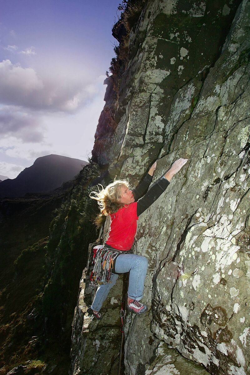 Free soloist Michael Reardon climbing in his beloved Gap of Dunloe, Killarney. Picture: Valerie O'Sullivan