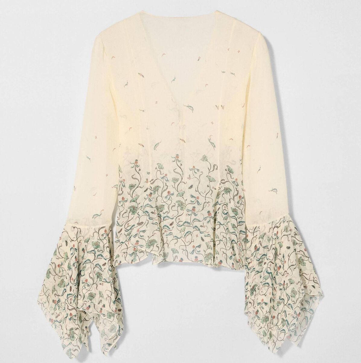 Silk Printed Blouse, €139, Kate Moss X Zara
