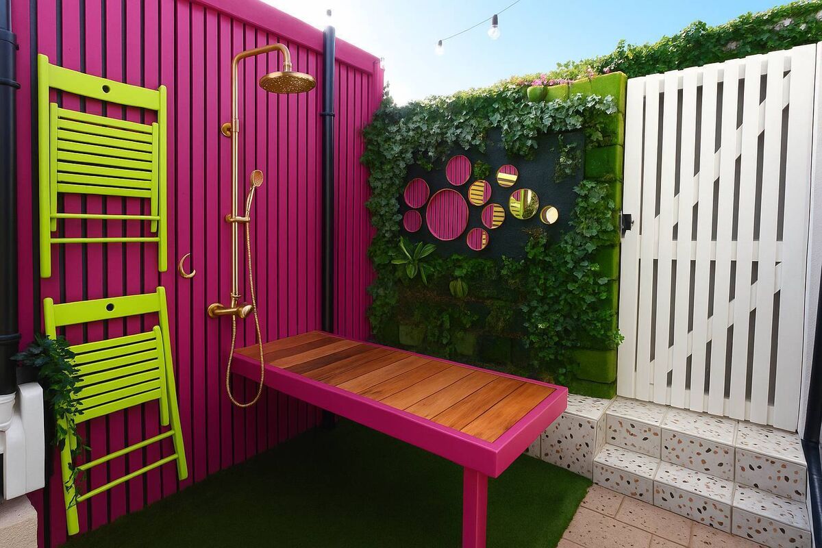 AI image of a potential shower in Jennifer Sheahan's garden. 