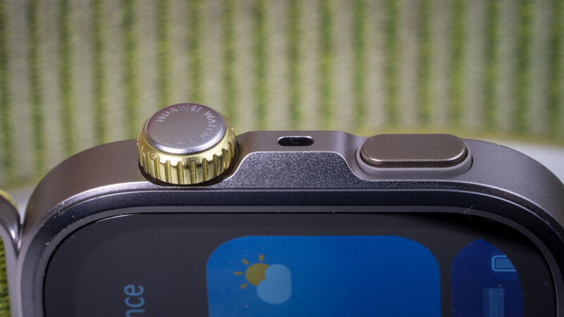 The rotating crown matches the band colour perfectly, a clever design detail. Picture: Noel Campion