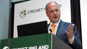 <p>Warren Deutrom, CEO, Cricket Ireland. Pic: Bryan Keane/Inpho</p>
