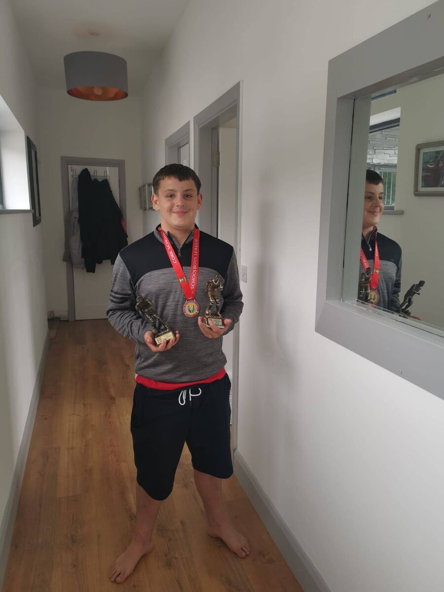 Kieran Harkins from Bweeng Co Cork in June 2023 when he won Player of the Year at Kanturk AFC. Kieran is waiting for a kidney donation after suffering renal failure in March 2024. 