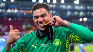 <p>Ederson insists he has no intention of leaving Manchester City (Adam Davy/PA)</p>