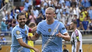 <p>Manchester City’s new captain Bernardo Silva felt the team made a point in their victory over Juventus (Phelan Ebenhack/AP)</p>