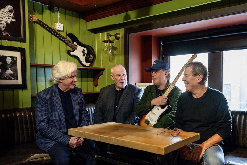 Joe Bonamassa, second from right, in Cork last year with Rory Gallagher's brother Dónal Gallagher, Marquee promoter Peter Aiken, and bass player Gerry McAvoy. Picture: Chani Anderson Joe Bonamassa, second from right, in Cork last year with Rory Gallagher's brother Dónal Gallagher, Marquee promoter Peter Aiken, and bass player Gerry McAvoy. Picture: Chani Anderson