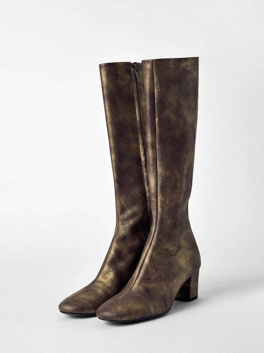 Kate Moss x Zara leather heeled boots, Zara, €199 