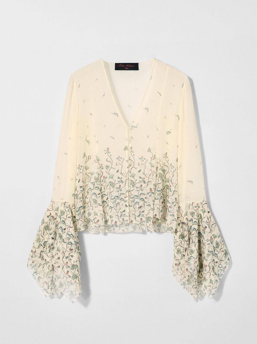 Kate Moss x Zara silk printed blouse, Zara, €139 