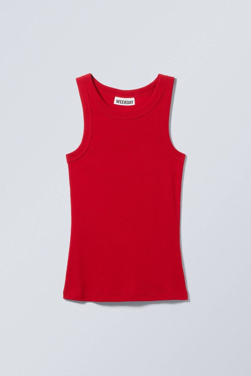 Red Tank Top, €12, WEEKDAY Red Tank Top, €12, WEEKDAY