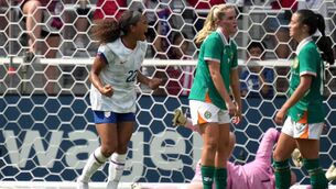 <p>The US subjected Ireland to another 4-0 drubbing on home soil on Sunday. Picture: Jason Mowry/Getty</p>