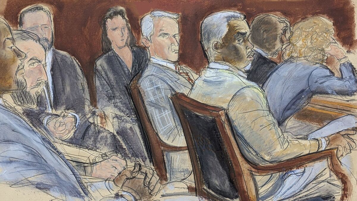 Sean 'Diddy' Combs, right, and defense attorney, Brian Steel, watch as the jury listens to instructions before deliberating in Combs' sexual misconduct trial in Manhattan federal court, Monday, June 30, 2025, in New York. Picture: Elizabeth Williams via AP