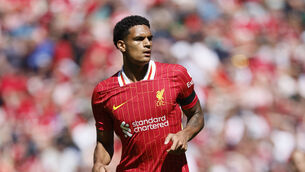 Bayer Leverkusen have signed Liverpool defender Jarell Quansah (Richard Sellers/PA)