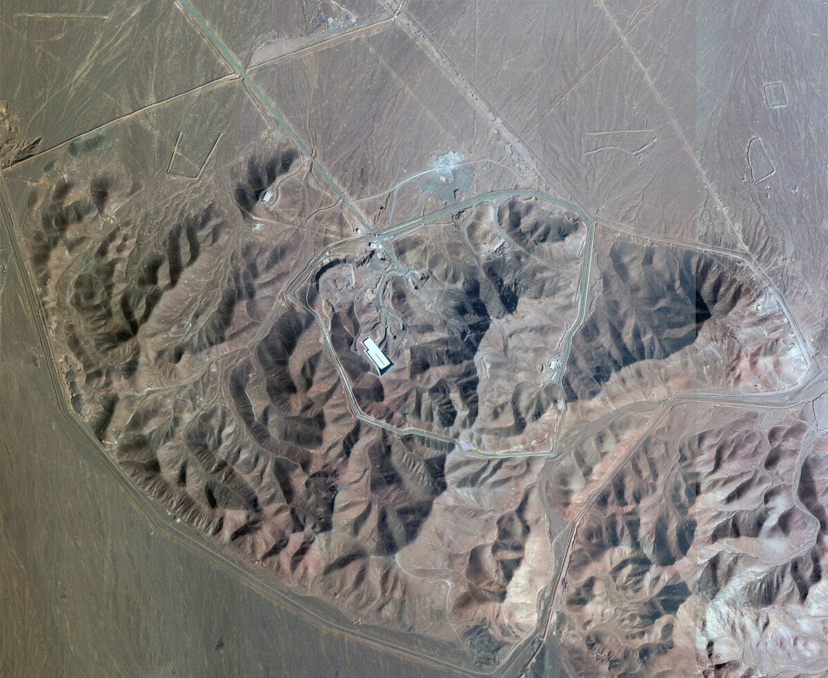 Iran's underground nuclear enrichment site at Fordo. Picture: Planet Labs PBC via AP Iran's underground nuclear enrichment site at Fordo. Picture: Planet Labs PBC via AP