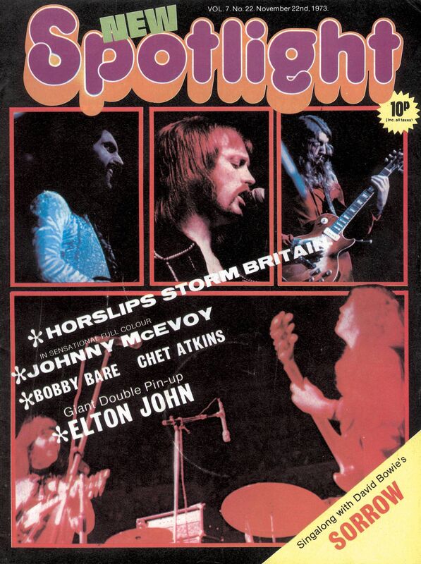 Horslips on the cover of New Spotlight magazine 