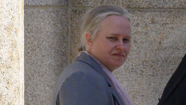 <p> Catherine O’Brien of An Grianan, Ballinroad, Dungarvan, Co Waterford, at Waterford Circuit Court where she has pleaded not guilty to three charges of deception regarding the purchase, transport,  and insurance of a French horse. Picture: Dan Linehan</p>