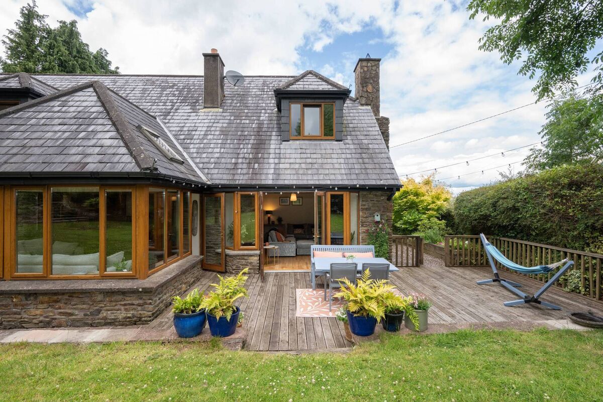 Deck overlooking the rear garden