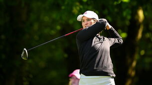 <p>TOE-TO-TOE: Aine Donegan loves the spotlight and she showed at Carton House that she’s not afraid to go toe-to-toe with the best when she opened with a two-under 71 in the KPMG Women’s Irish Open. Pic: Seb Daly/Sportsfile</p>