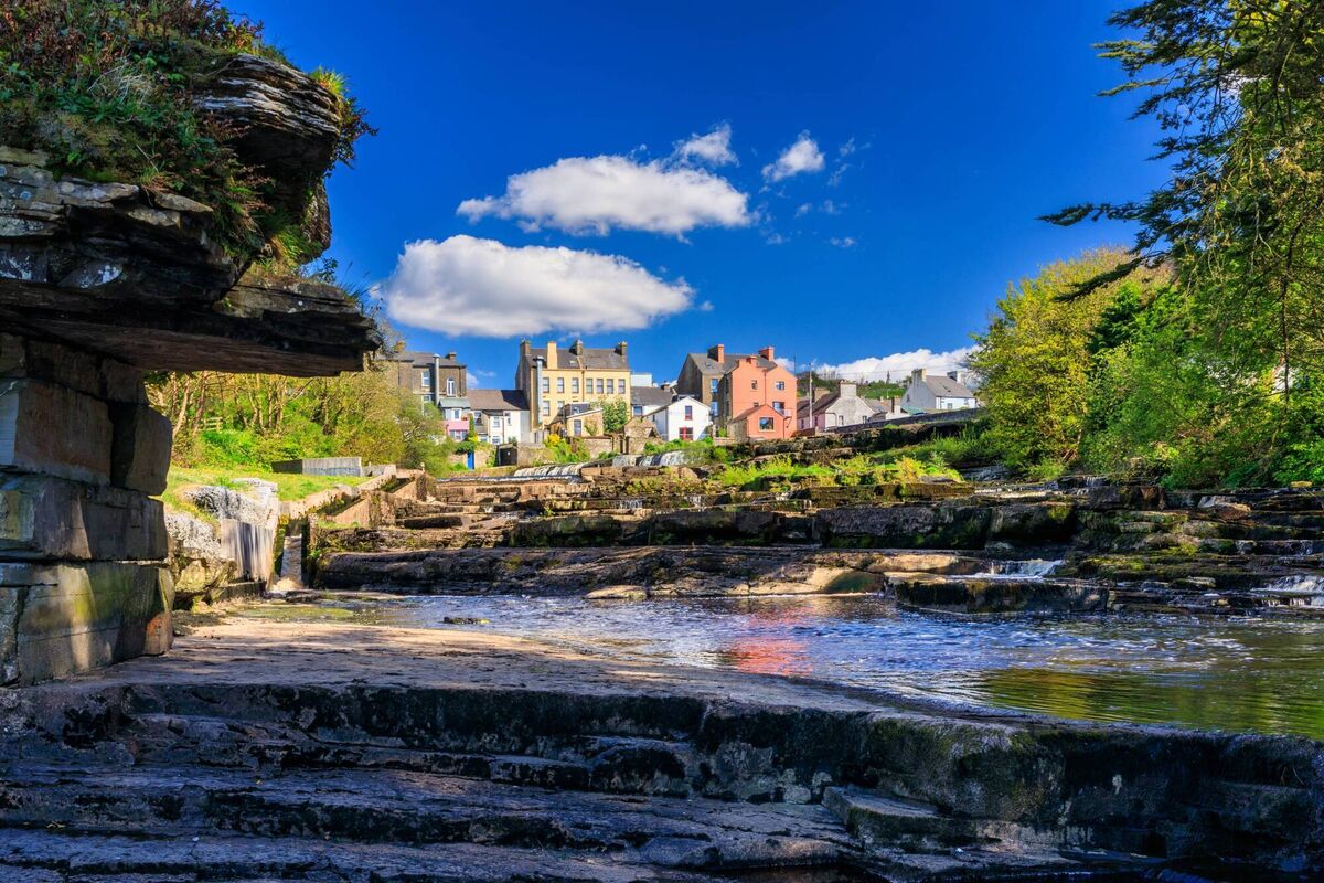 Beautiful cascades of Ennistymon in Co. Clare. Beautiful cascades of Ennistymon in Co. Clare.